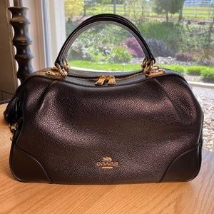 Coach Black Leather Lane Satchel 69621